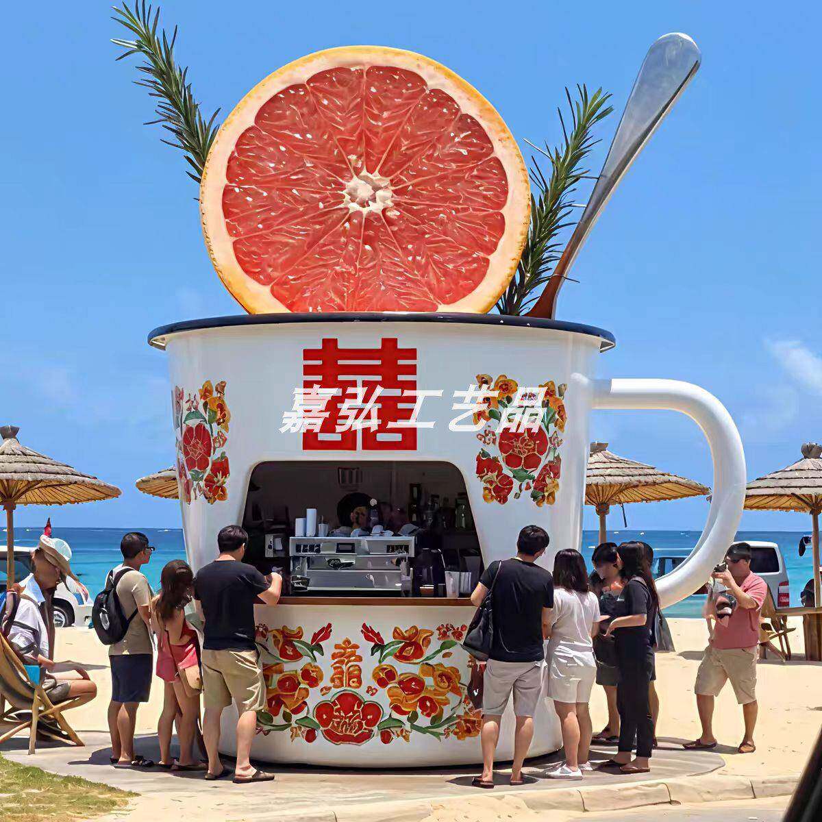新款户外露营复古移动摆摊车网红咖啡柠檬茶甜品餐车冰淇淋售卖车