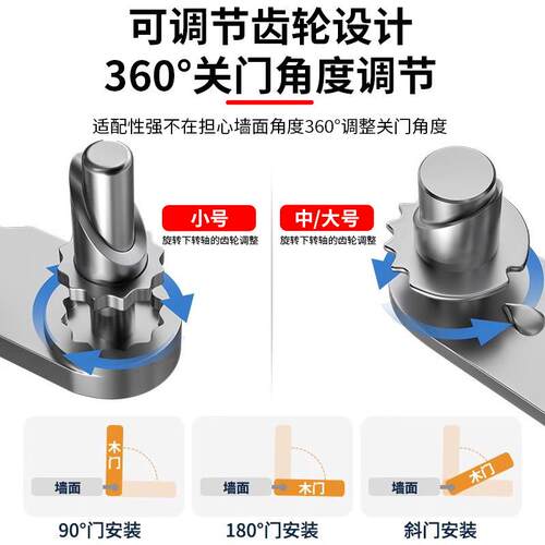 吧台门合页天地转轴内外开门自由双开门合页双向半腰门牛仔门铰链