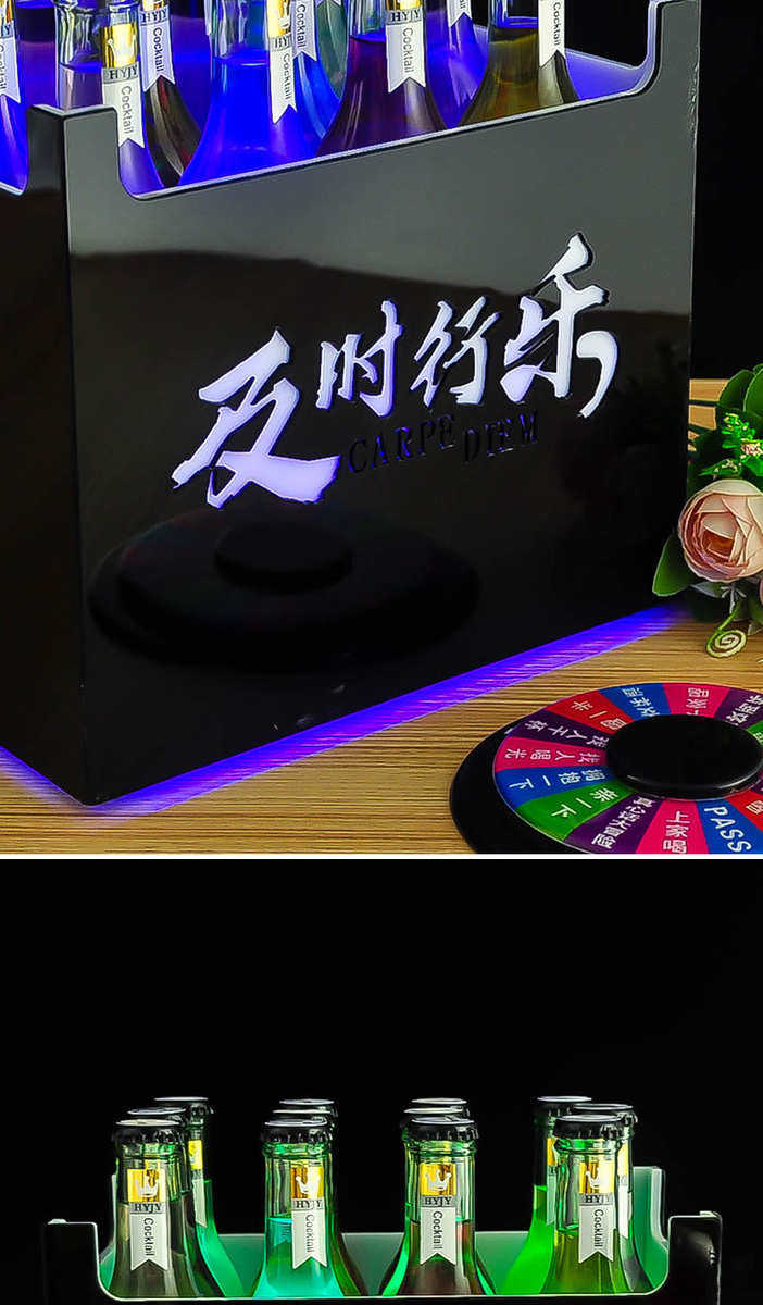 Щипцы для льда 七彩发光冰桶 冰块桶洋酒桶酒吧用品冰桶亚克力酒吧ktv夜店冰桶