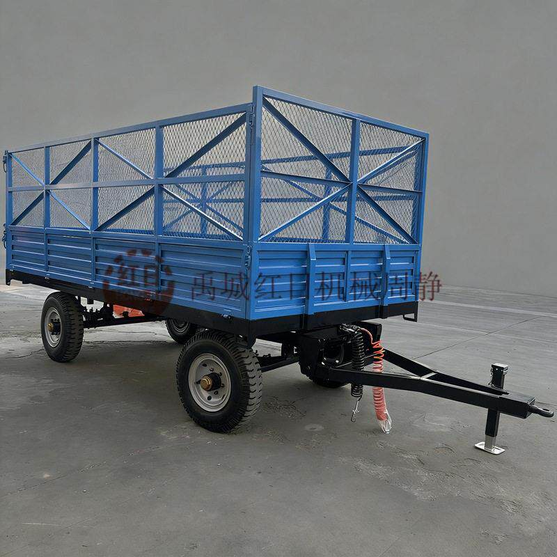 农用拖车 甘蔗运输网栏拖车 双轴四轮农用粮食运输拖车 自卸车斗