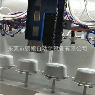 东莞横沥铸铁锅具5工位6轴喷漆设备铁锅家用大锅小型自动喷涂机