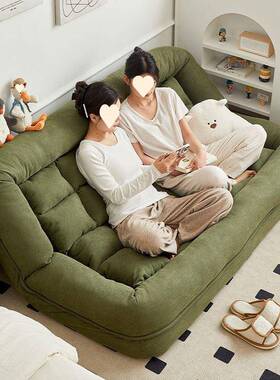 人类狗窝懒人沙发可躺可睡榻榻米双人卧室小沙发网红可折叠沙发床