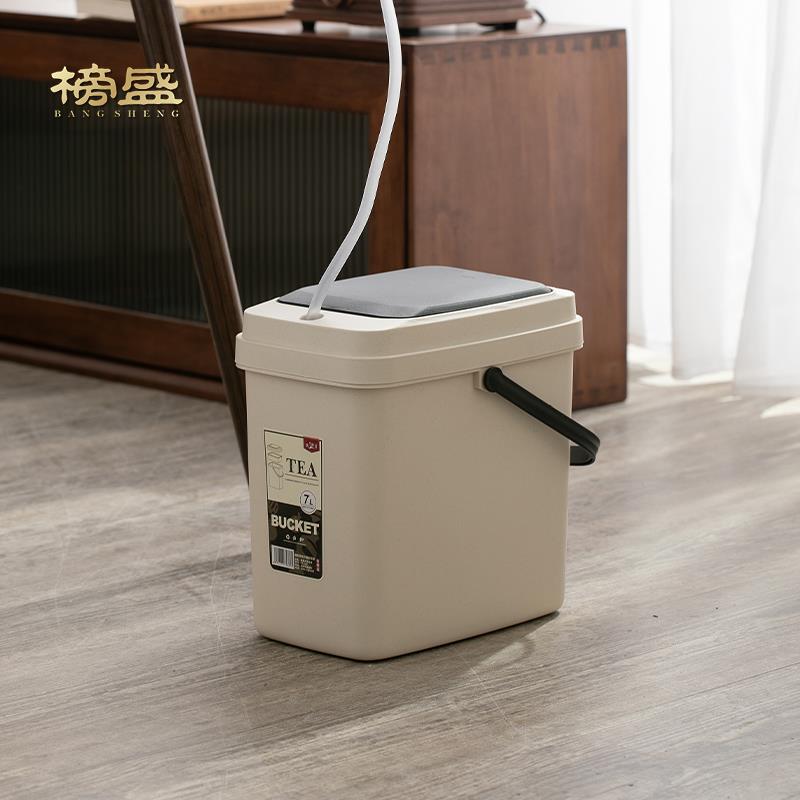 榜盛茶桶塑料废水桶家用功夫茶具配件排水桶茶台茶叶垃圾桶茶渣桶