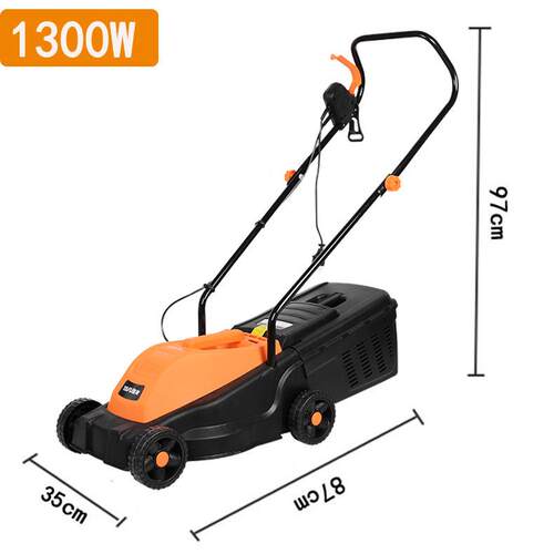 雅芙1300W电动手推式割草机草坪机打草机园艺工具家用除草机