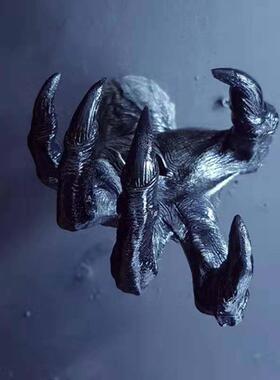 北欧哥特风雕像撒旦恶魔之手爪子雕塑树脂工艺品摆件墙壁手臂装饰