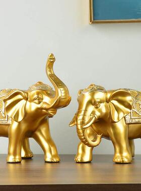 客厅玄关大象摆饰一对招财镇宅工艺礼品摆饰欧式电视柜酒柜对象家