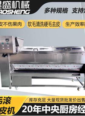 根茎类果蔬去皮清洗机 商用山去泥清洗机 白萝卜去泥清洗流水线