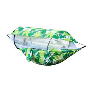 畅享户外露营飞霞吊床花色降落伞布带防晒遮阳篷撑杆防蚊吊床