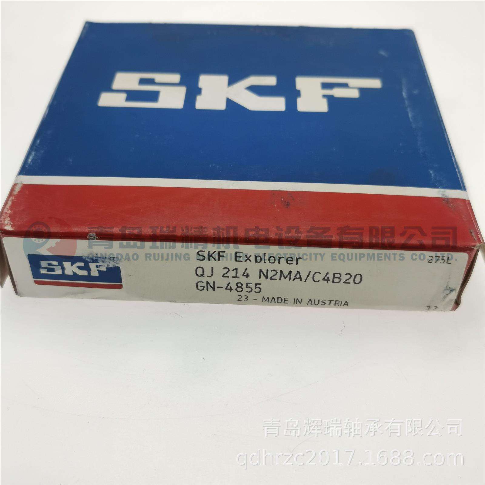 S-K-F四点角接触球轴承 QJ214N2MA/C4B20 大游隙C4缩小的宽度公差