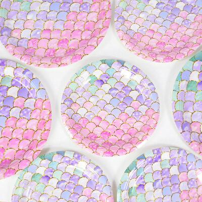 Little Mermaid Party Disposable Tableware Set Paper Plate Cu