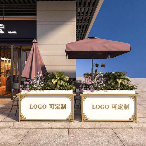 不锈钢铁艺花箱户外组合隔断可移动花坛外摆市政花槽树箱道路围栏