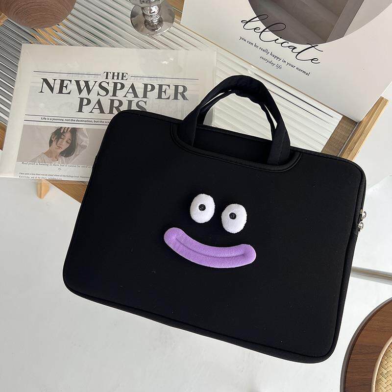 原创时尚潮牌丑萌ins风设计新款手提笔记本电脑包ipad平板防摔收纳包防水防震公文包15寸14寸通勤学生手提包