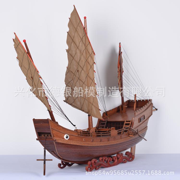 木质工艺木船模型送人礼品手工摆件福船模型量大优惠
