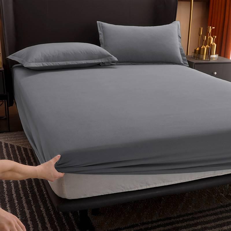 Soft Fitted sheet With Elastic Band solid Bed Sheet Cover-Wr
