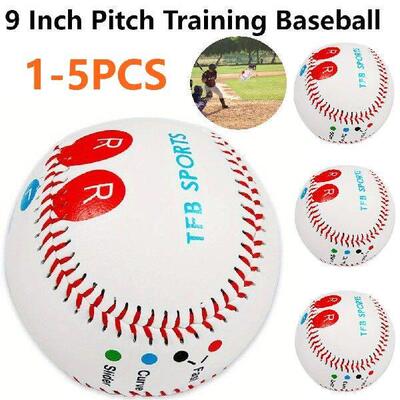 Pitch Training Baseball with Finger Placement Markers