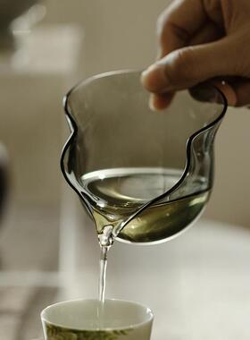 弥道言均高硼硅玻手工玻璃公OVT道杯家用璃日式杯匀杯透黑公平杯