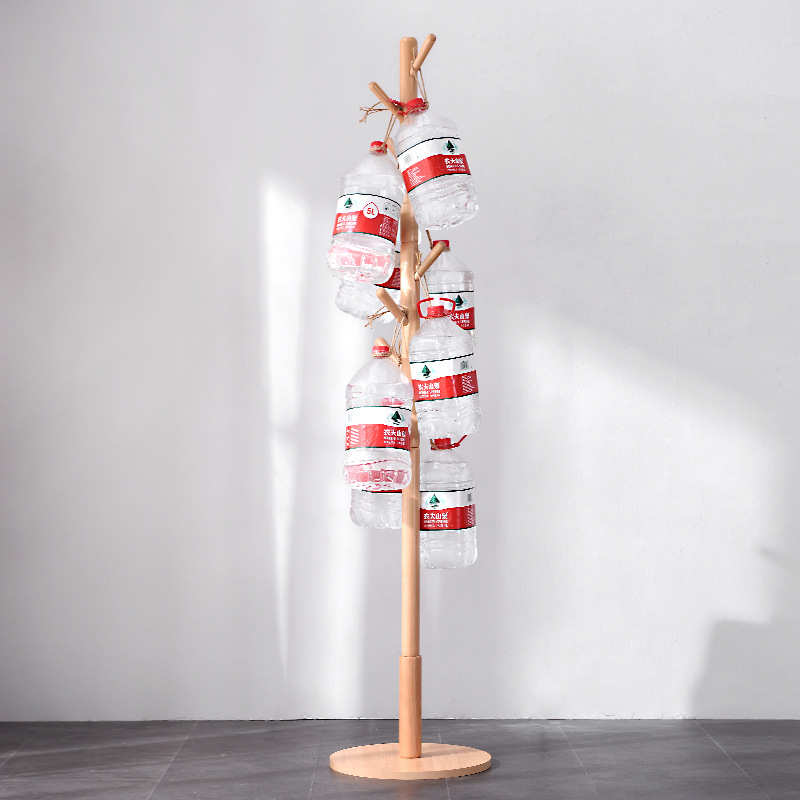 衣帽架卧室衣架落地现代简约实木家用简易房间单杆式晾衣服挂衣架