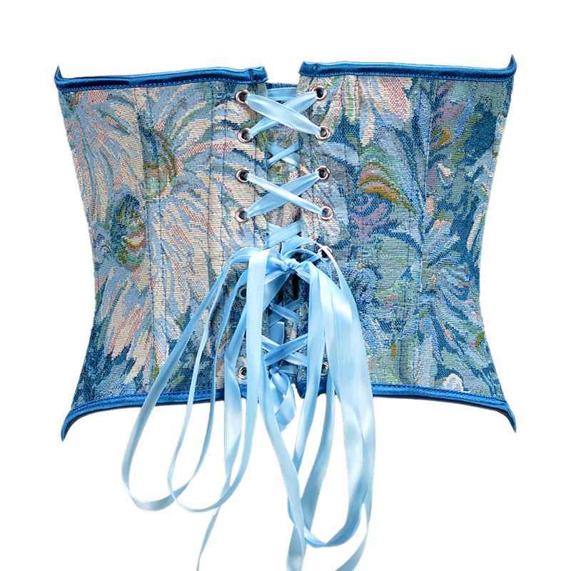 corsets and bustiers for women sexy overbust floral lace up