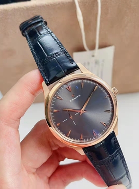 先鉴后发98新40mm真力时18k玫瑰金自动机械男表正品18.2010.681