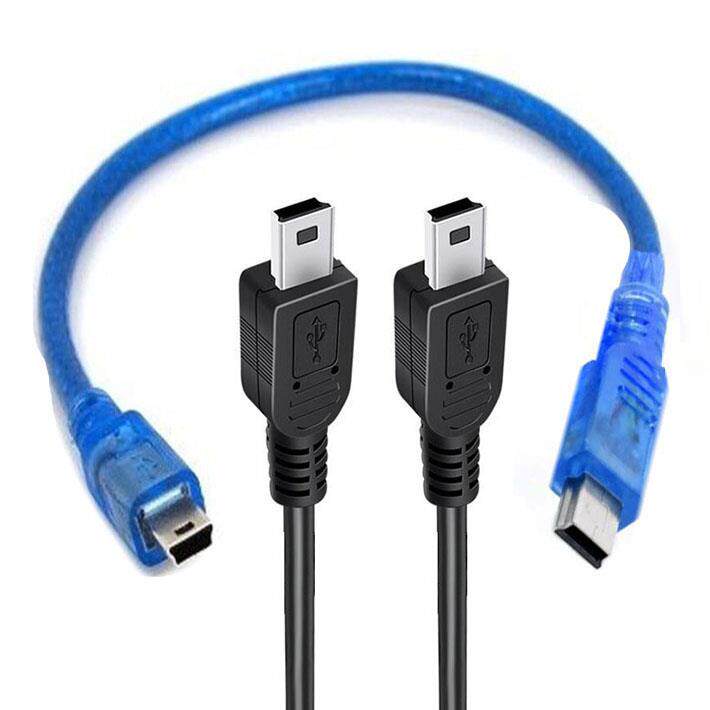 2头双头梯形T型口线转T口车载MP3 mini 5P公对公母USB数据延长线