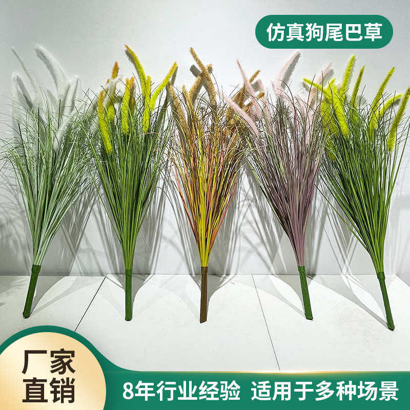 ins风仿真绿植五头九头狗尾巴草芦苇把束商场造景植物景观装饰,鲜花速递/花卉仿真/绿植园艺,仿真绿植,淘宝优惠券,粉丝福利购,淘宝优惠卷