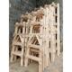 杉木人字梯装 修实木走梯家用双侧水电木梯室内室外工程直梯置物架