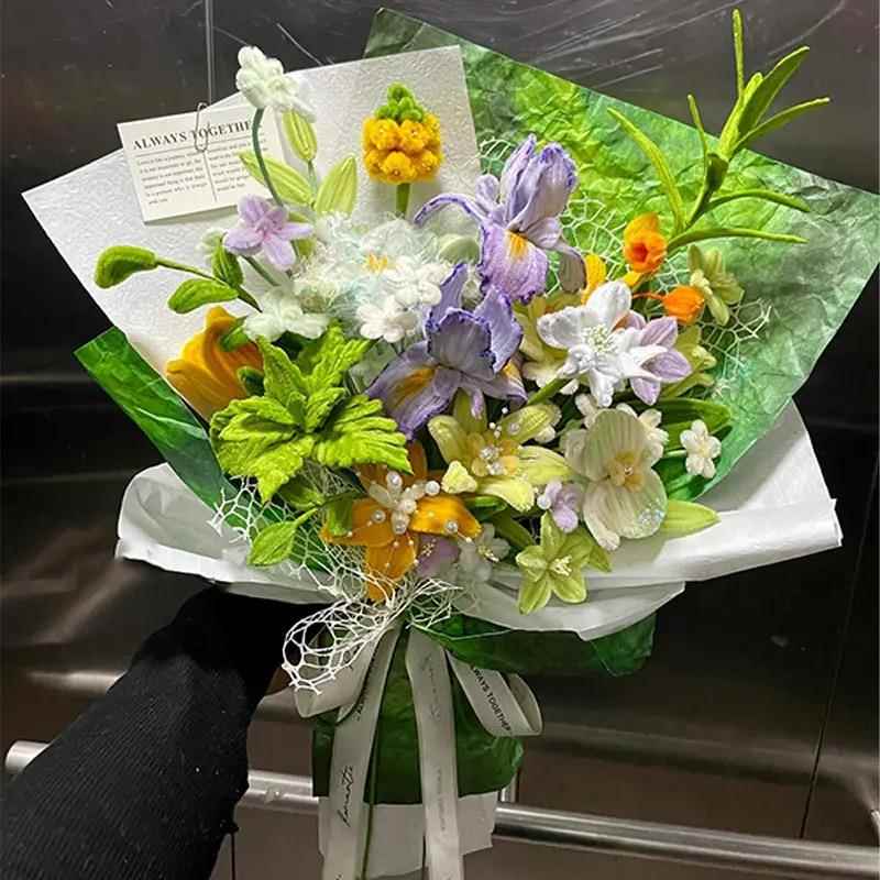 浪漫风扭扭棒花束手工编织diy材料包自制玫瑰花送女朋友闺蜜礼物