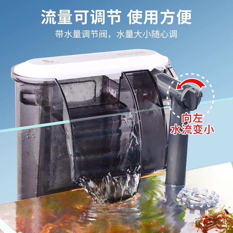 金利佳鱼缸过滤器三合一泵过滤设备抽水泵小型循环瀑布外置过滤器
