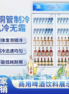 超市冰箱饮料柜啤酒展示柜商用冰柜保鲜柜玻璃门单门立柜冷藏柜