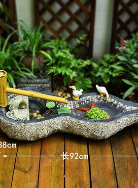 户外假山喷泉室外装饰鱼池庭院循环水水景花园鱼缸落地流水摆件