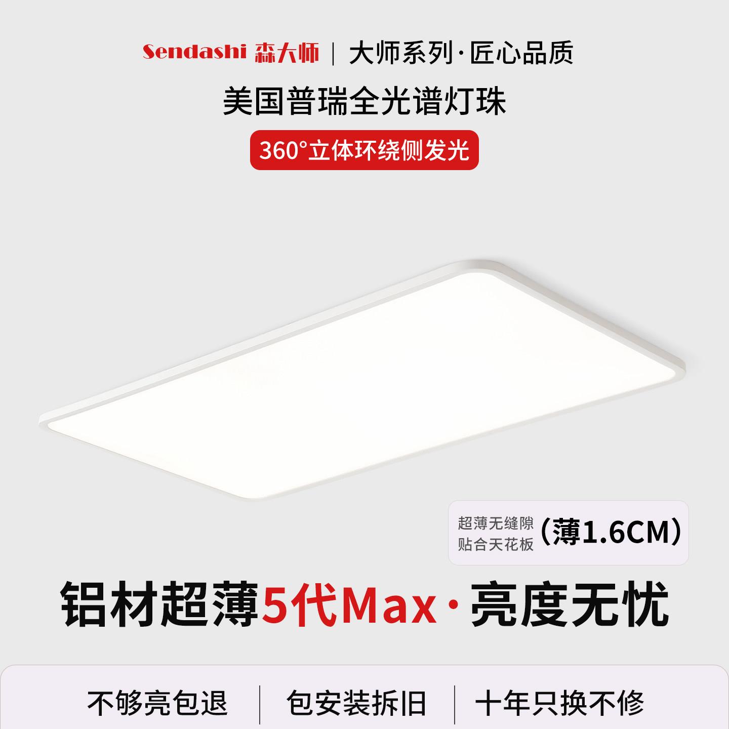 森大师|超薄无缝隙护眼吸顶简约客厅卧室儿童房现代全光谱护眼灯