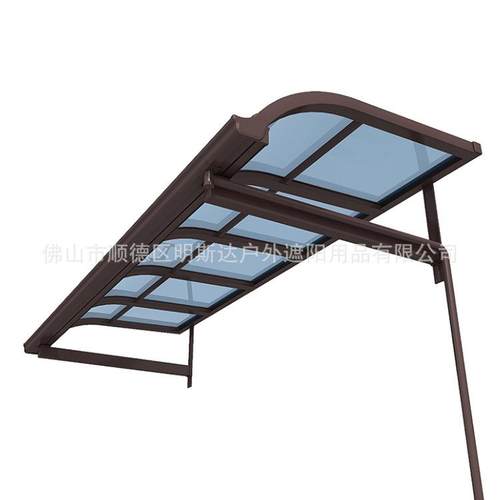 PC板铝合金露台别墅飘窗遮阳棚耐力蓬庭院楼顶露天雨棚屋檐窗台篷