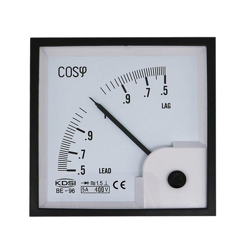 厂家供应指针式功率因素表BE-96COSΦ5A400V三相功率因素表