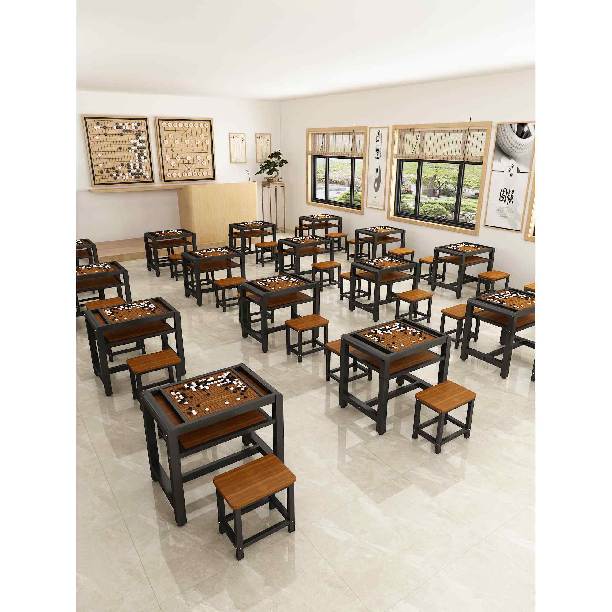 中国象棋桌子围棋桌双面棋盘桌围棋桌椅组合棋牌桌实木围棋小桌子