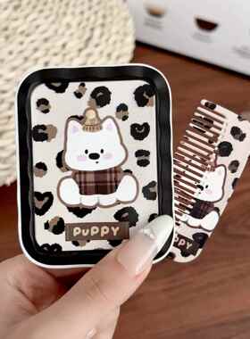 化妆镜可折叠小镜子手持便携外出随身补妆镜梳妆镜学生宿舍女可爱