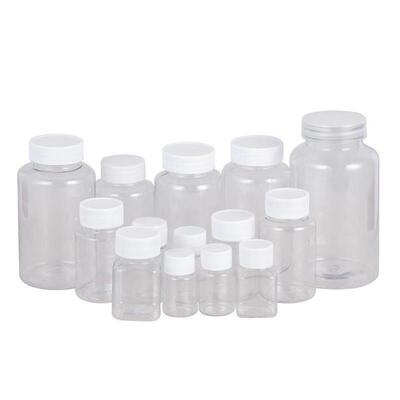 15 / 30 / 50 / 100ML small bottle with cap clear plastic bot