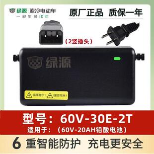 绿源电动车充电器原装 T2T4T 铅酸电瓶车充电器48V60V72V20E30E40E