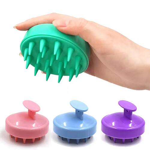 Cross-border Colorful New Silicone Shampoo Brush Head Massag