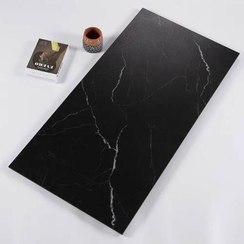 超黑全通体瓷砖哑光黑白根防滑地砖600X1200mm商业场所超黑通体砖
