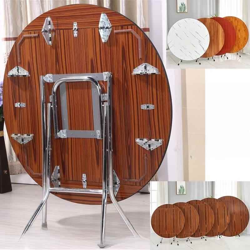 圆形简易折叠餐桌方桌便携式餐桌大圆桌小公寓家庭折叠餐桌