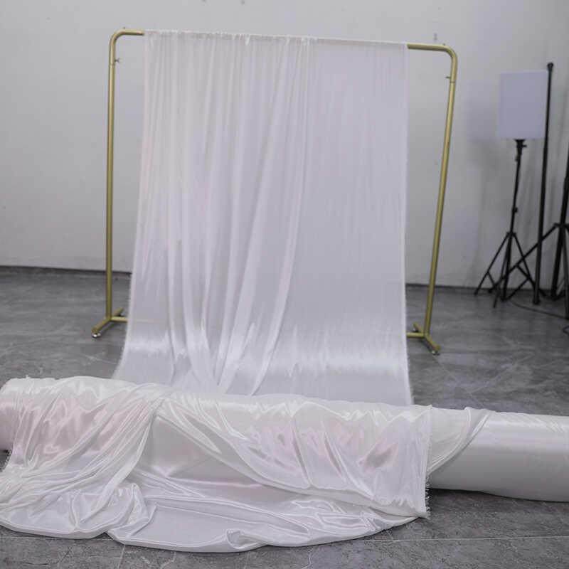 冰绸布白色布料婚庆背景纱幔婚礼堂舞台布置装饰悬吊式天花板幕布