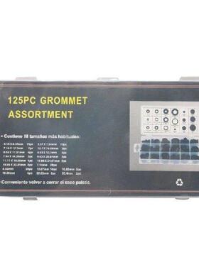 125PCS Rubber Grommet Assortment 18 Size Black Rubber