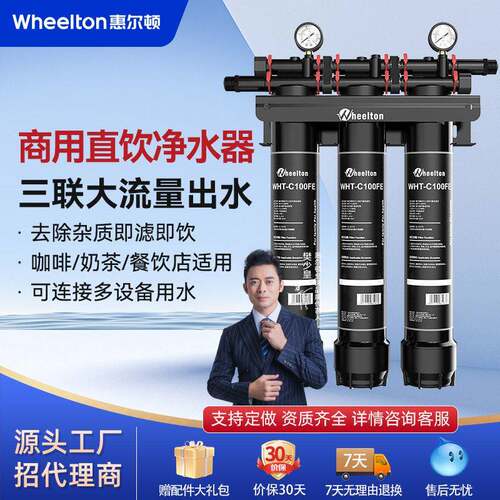 惠尔顿商用餐饮奶茶活性炭净水器大流量过滤器咖啡店制冰机净水机