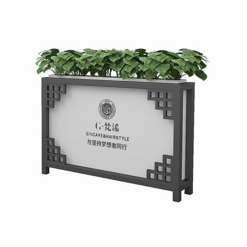 铁艺花箱花槽围栏户外长方形花槽隔断奶茶店隔断花箱售楼部花架