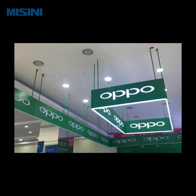 手机商场店面吊挂灯箱镂空发光双面亚克力收银台超市吊牌灯箱