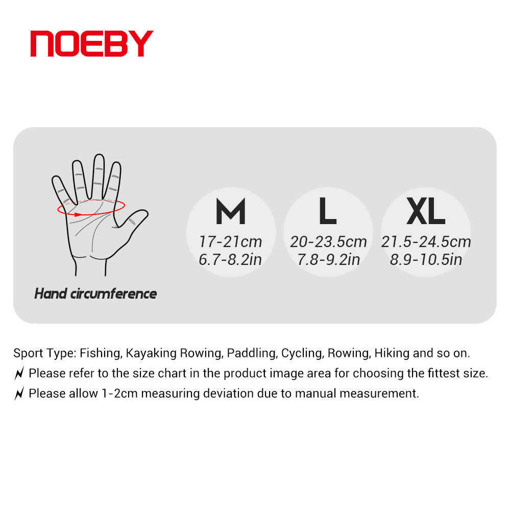 NOEBY诺比路亚全指手套钓鱼铁板手套户外运动防滑耐磨防晒透气