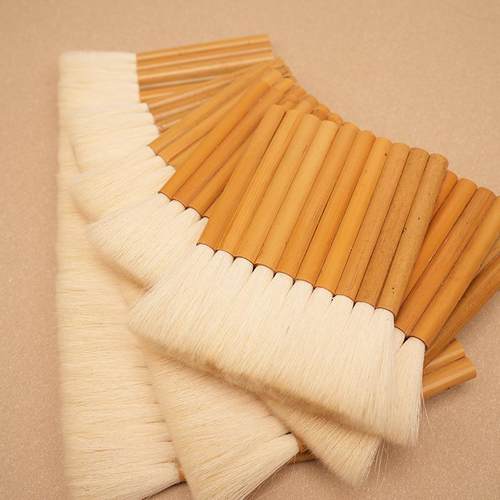 优纹质黄竹管纯羊毛刷书法国画裱画10管笔底水刷彩排笔刷排刷板刷