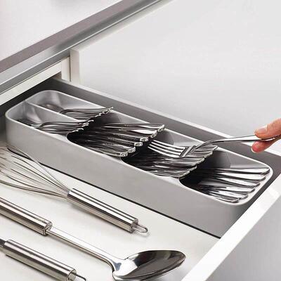 Cutlery Storage Tray Knife Holder Utensils Drawer Organizer
