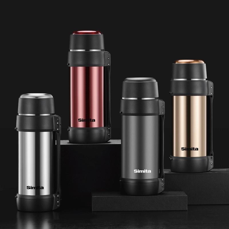 施密特金点广口壶大容量保温壶304不锈钢保温杯户外车载旅行水壶