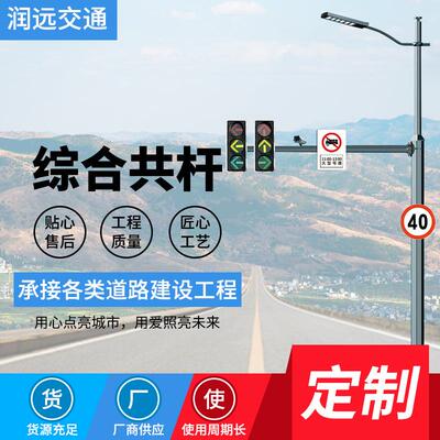 厂商直供户外道路照明路灯太阳能灯中高杆灯综合共杆灯道路标志杆